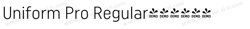 Uniform Pro Regular字体转换